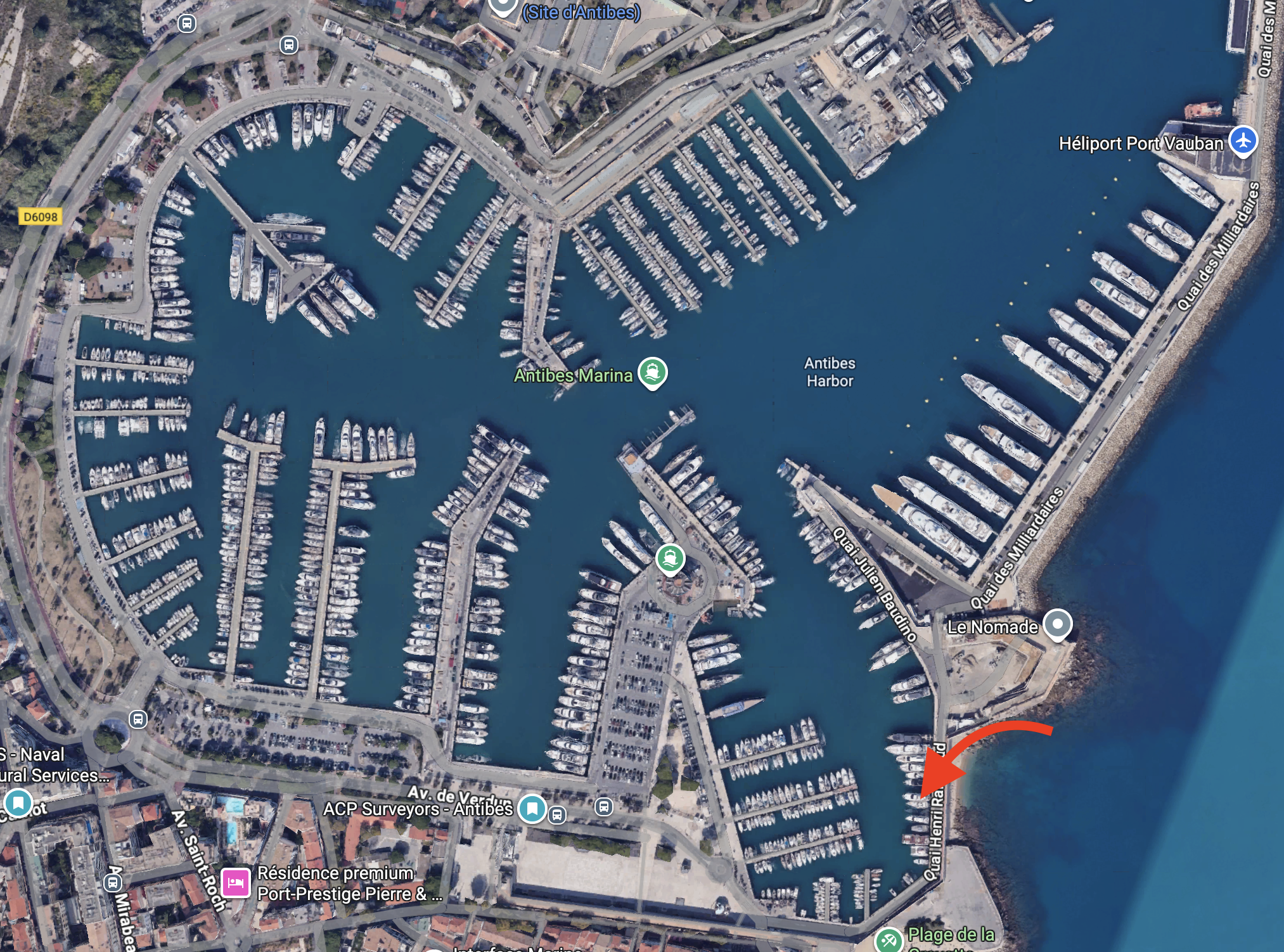 Berth for Sale, Port Vauban Antibes (20.99 m x 5.30 m)